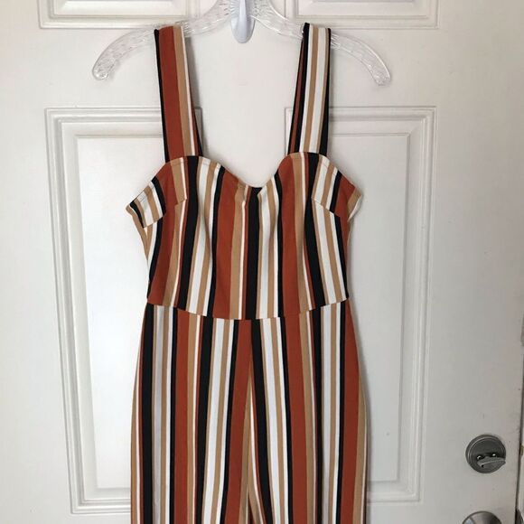 UO Delany Straight-Neck Striped Jumpsuit - Picture 5 of 12